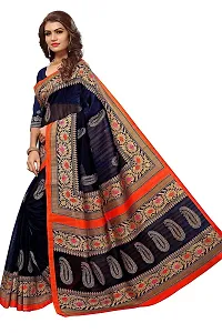 VOILA Women's Printed Bhagalpuri Art Silk Saree Blue-thumb2