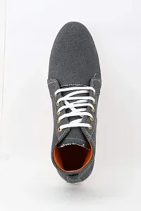 Voila Denim High Ankle Sneakers for Men Grey Shoe-thumb3