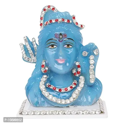 Voila Plastic Lord Shiv Idol Statue for Car Dashboard and Mandir Small, Blue