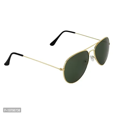 VOILA UV Protection Metal Unisex Sunglasses VOILA015 | Green-thumb2