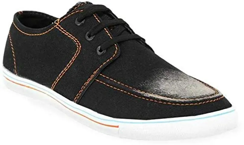 Voila Black Casual Sneakers Lace Up Shoes for Men
