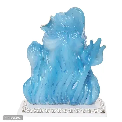 Voila Plastic Lord Shiv Idol Statue for Car Dashboard and Mandir Small, Blue-thumb3