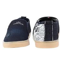 Voila Blue Denim Canvas Casual Shoes for Men with Zipper Stylish and Comfortable Size 6 10 UK-thumb2
