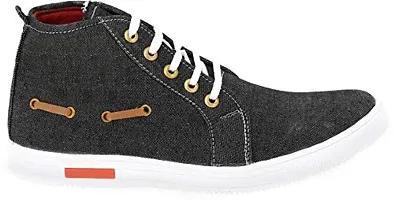 Voila Denim Lace Up Shoes for Men Grey-thumb1