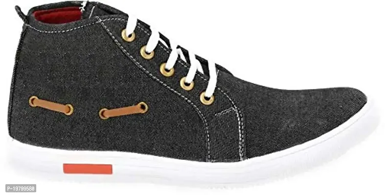 Voila Denim Lace Up Shoes for Men Grey-thumb2