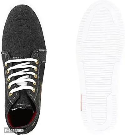 Voila Denim Lace Up Shoes for Men Grey-thumb3