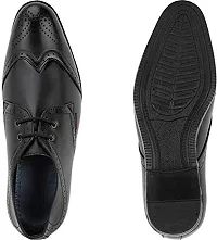 Voila PU Leather Derby Oxford Style Lace up Formal Shoes for Mennbsp;Black-thumb2