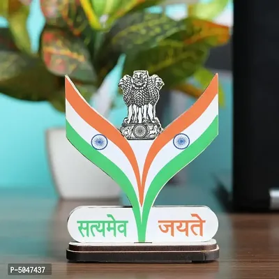 Indian Flag In Pair With Vande Mataram For All Car Desk & Office Table
