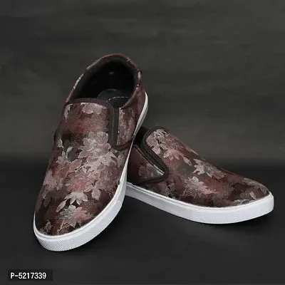 Trendy Printed Slip On Sneakers for Men