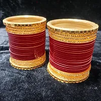 Maroon brass bangle chuda set for women and girls, brass bangles (Pack of 40)-thumb3