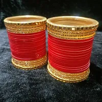 Red brass bangle chuda set for women and girls, brass bangles (Pack of 40)-thumb2