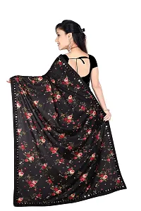 JAY AMBEY FABRICS Women's Ruffle Lycra Frill Saree With Unstitched Blouse Material Ethnic Wear Traditional Saree's (BLACK)-thumb2