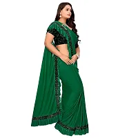 JAY AMBEY FABRICS Women's Woven Polyester Saree With Blouse Piece (Saree_Green)-thumb2