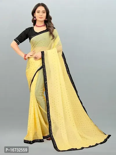 Stylish Lycra Blend Ready To Wear Saree With Blouse Piece