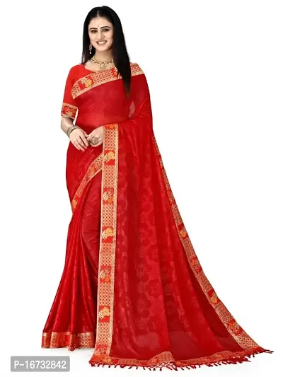 Stylish Lycra Blend Ready To Wear Saree With Blouse Piece-thumb0