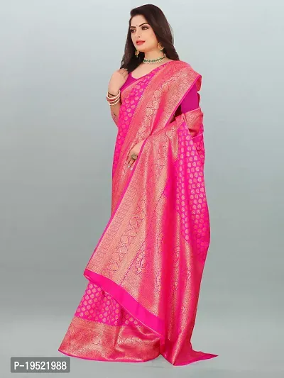Fancy Banarasi Silk Saree with Blouse Piece for Women-thumb3