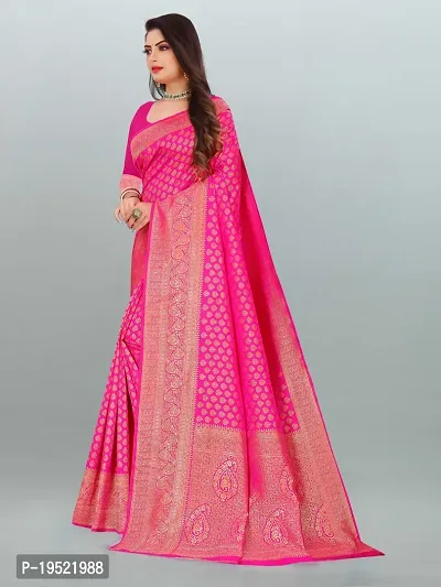 Fancy Banarasi Silk Saree with Blouse Piece for Women-thumb4