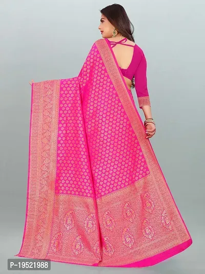 Fancy Banarasi Silk Saree with Blouse Piece for Women-thumb5