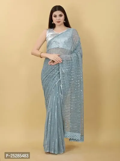 Classic Lycra Saree with Blouse piece for women