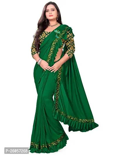 Classic Lycra Saree with Blouse piece for women