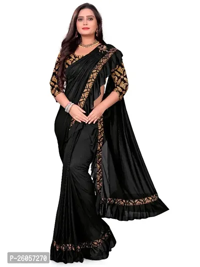 Classic Lycra Saree with Blouse piece for women