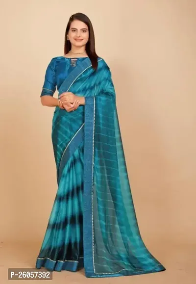 Classic Lycra Saree with Blouse piece for women