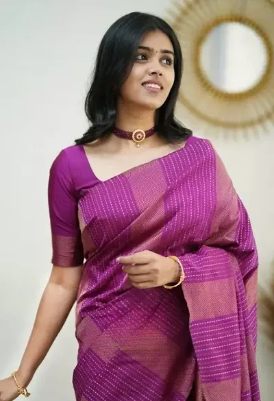 Stylish Silk Saree with Blouse piece