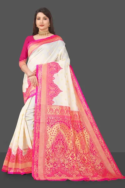 Hot Selling Pure Silk Saree with Blouse piece 