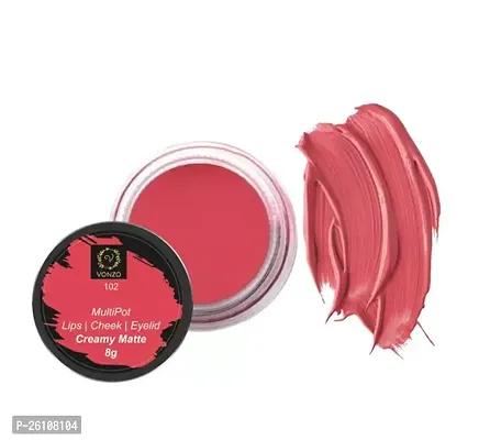 Vonzo Lip And Cheek Tint Pink Enriched With Essential Oils For Lips And Cheeks