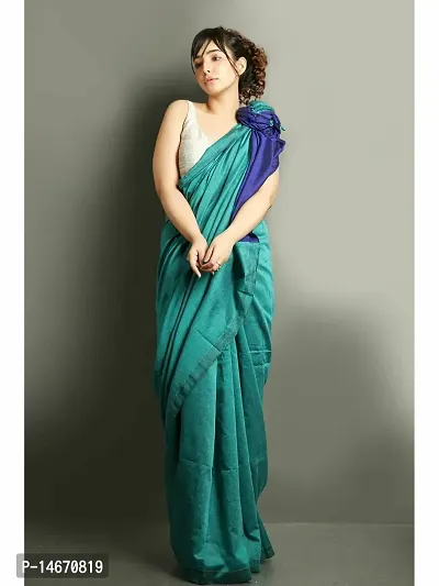 Stylish Fancy Khadi Cotton Saree With Blouse Piece For Women