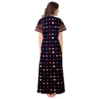 Elegant Multicoloured Cotton Printed Nighty For Women-thumb1