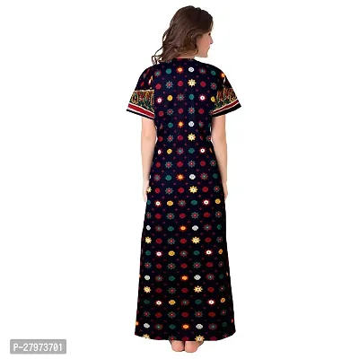 Elegant Multicoloured Cotton Printed Nighty For Women-thumb2