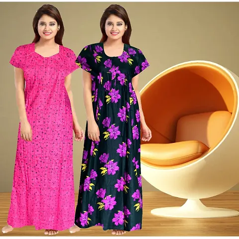 Elegant Nighty For Women- Pack Of 2