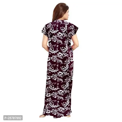 Stylish Multicoloured Cotton Printed Nighty For Women-thumb2