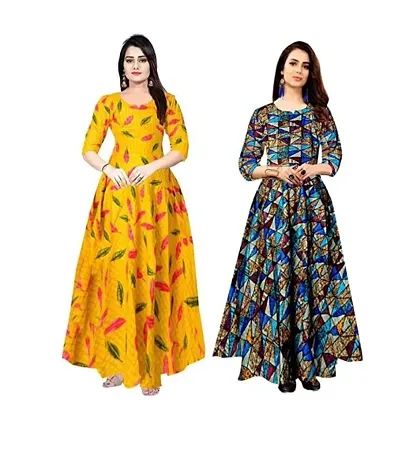 Stylist Rayon Dresses For Women Pack Of 2