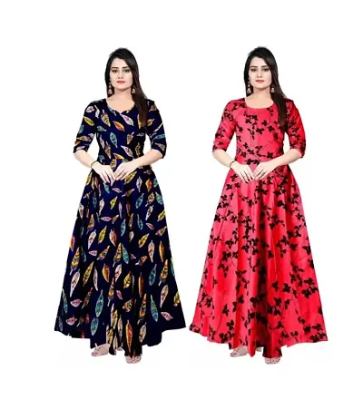 Stylist Rayon Dresses For Women Pack Of 2