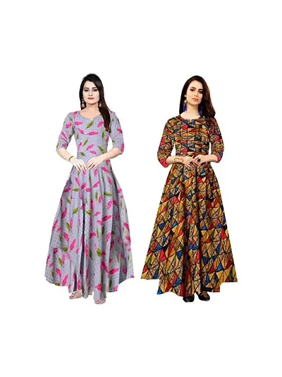 Stylist Rayon Dresses For Women Pack Of 2