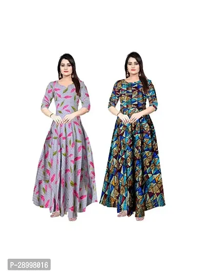 Stylist Rayon Printed Dresses For Women Pack Of 2