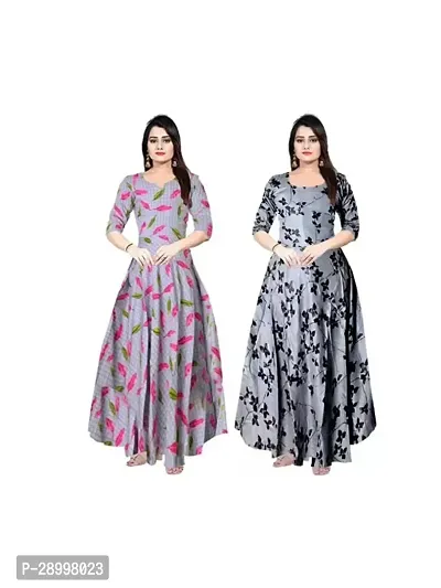 Stylist Rayon Printed Dresses For Women Pack Of 2