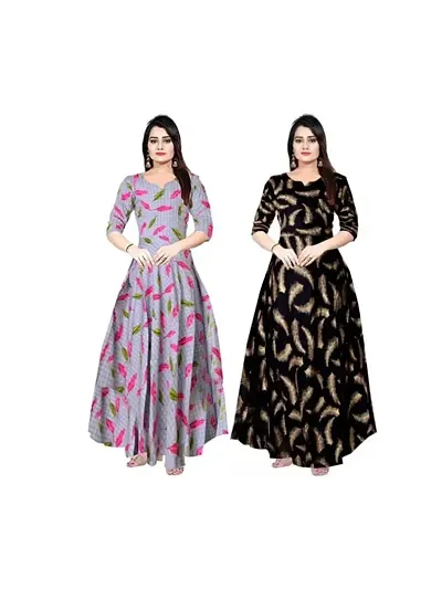 Stylist Rayon Dresses For Women Pack Of 2