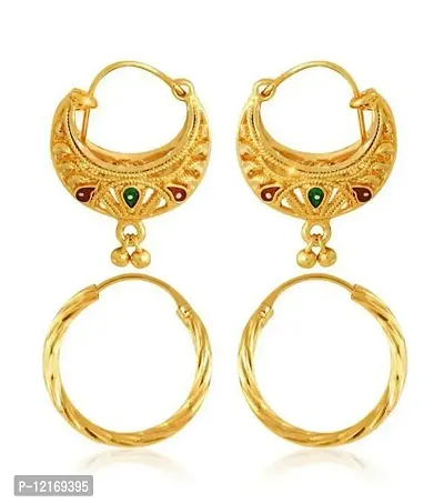 Fancy Brass Earrings For Women-thumb0