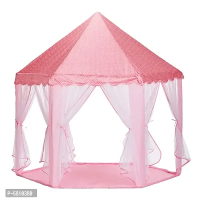 Pink Castle Tent House with Led-thumb0