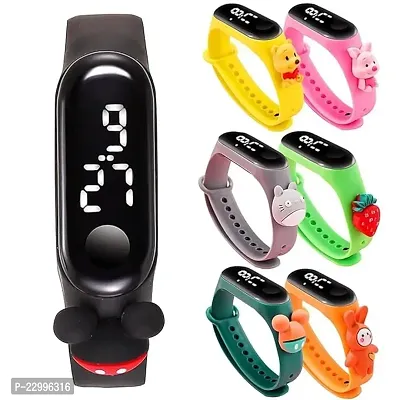 Trendy Digital LED Watch Multicolor Combo Pack Of 5 / For Kids/Birthday/Party/Stylish/Fashionable/Wrist Smart