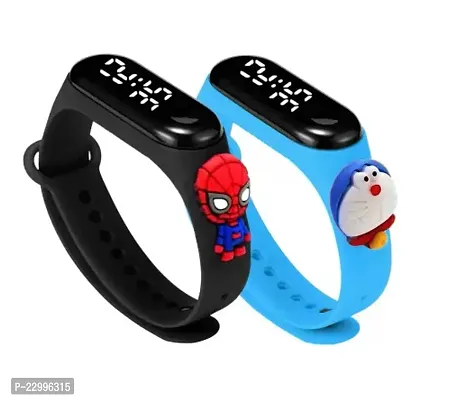 Trendy Time Up 3D Style Wristband Kids 2 Watches (Multicolor Strap, Size : Free Size)-thumb0