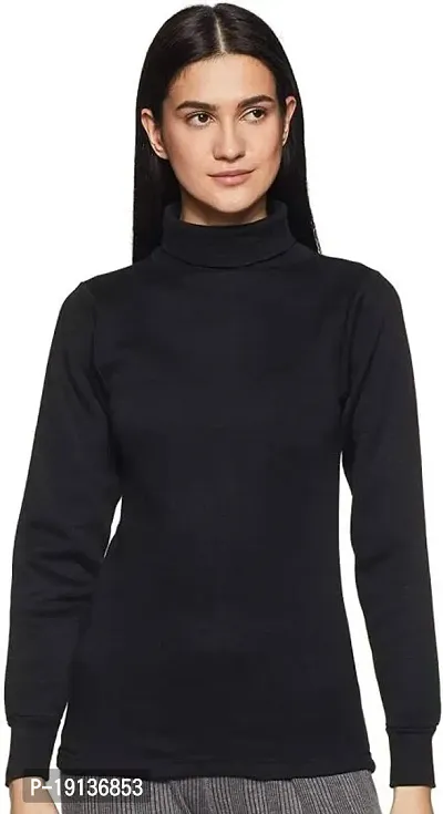 Buy THE CLOTHSMITH Winter Wear Women/Ladies/Girl, Full Sleeve Top Wool  Blend Thermal Set (High Neck) Pack of 1 (Small, Black) Online In India At  Discounted Prices