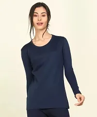 THE CLOTHSMITH Winter Wear Ladies/Women/Girl, Wool Blend Thermal (Round Neck) Pack of 1 (XXXX-Large, Navy Blue)-thumb2