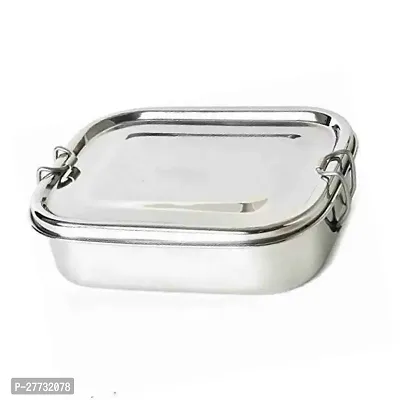 Stainless Steel Rectangular Shape Tiffin Box With Small Container For Kids-thumb0