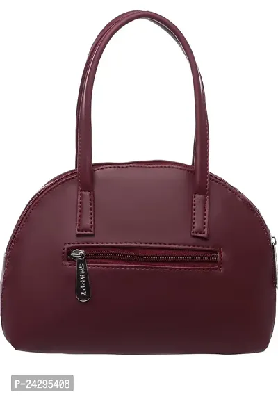 Stylish Maroon Artificial Leather  Handbags For Women-thumb0