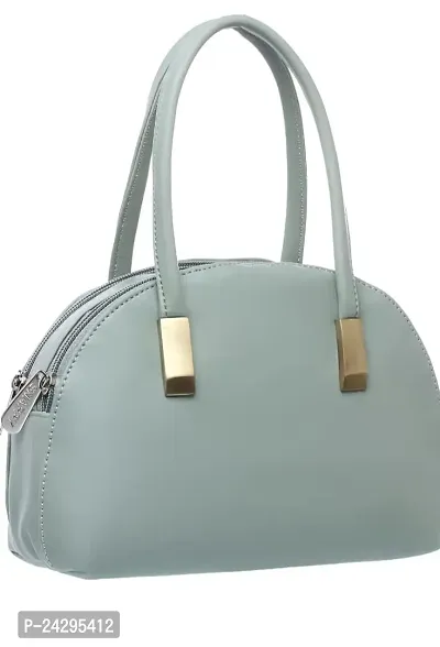 Stylish Grey Artificial Leather  Handbags For Women