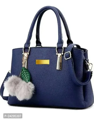 Stylish Blue Artificial Leather  Handbags For Women-thumb0